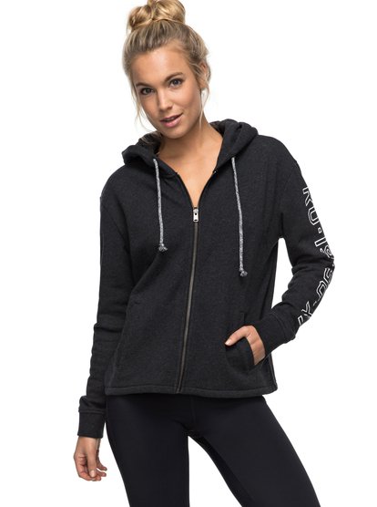roxy, Толстовка на молнии Endless Barrel A, BLACK HEATHER (kvjh) Endless Barrel A - Zip-Up Hoodie ERJFT03626