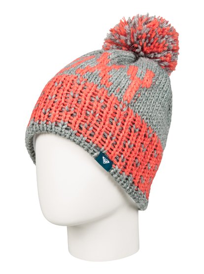 roxy, Шапка с помпоном Fjord, MID HEATHER GREY (sla0) Fjord - Bobble Hat ERJHA03102