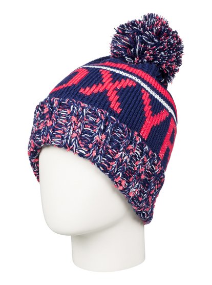 roxy, Шапка женская с отворотом Tonic, BLUE PRINT (bsq0) Tonic - Cuff Beanie ERJHA03103