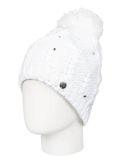 roxy, Шапка женская с помпоном Shooting Star, BRIGHT WHITE (wbb0) Shooting Star - Bobble Hat ERJHA03104