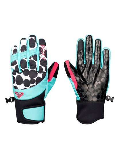 roxy, Сноубордические перчатки High Five, IRREGULAR DOTS_TRUE BLACK (kvj1) High Five - Snow Gloves ERJHN03030