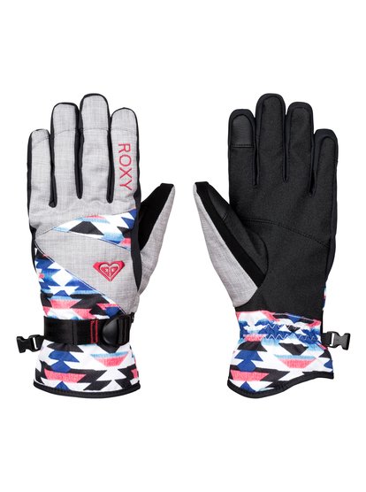 roxy, Сноубордические перчатки Roxy Jetty, GEOFLUO_BLUE PRINT (bsq9) ROXY Jetty - Snow Gloves ERJHN03032