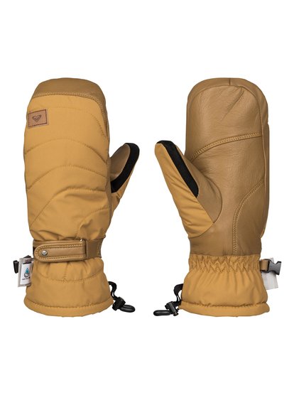roxy, Сноубордические варежки Victoria, BONE BROWN (cmt0) Victoria - Snow Mittens ERJHN03039