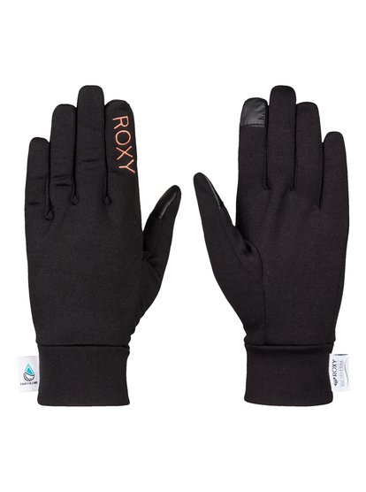 roxy, Тонкие катальные перчатки Enjoy & Care, TRUE BLACK (kvj0) Enjoy & Care - Liner Snow Gloves ERJHN03050