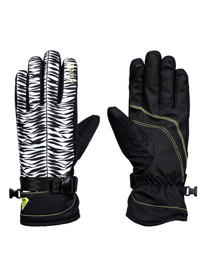 roxy, Сноубордические перчатки ROXY Jetty, TRUE BLACK_SAVANNA (kvj4) ROXY Jetty - Snowboard/Ski Gloves ERJHN03068
