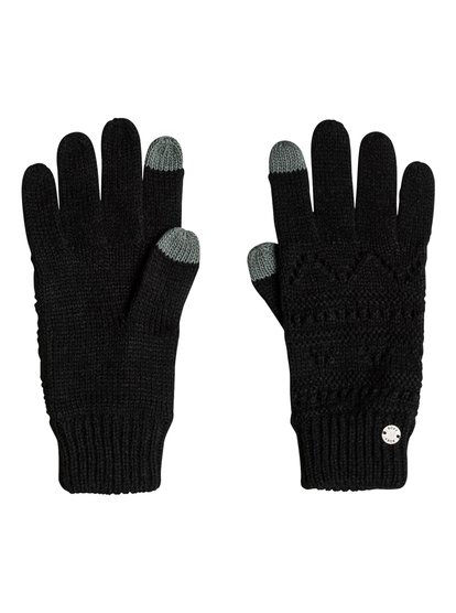roxy, Перчатки Girl Challenge, ANTHRACITE (kvj0) Girl Challenge - Knitted Gloves ERJHN03086