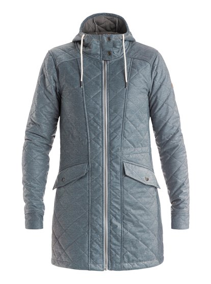 roxy, Стеганая женская парка Lofty Sweat, MID HEATHER GREY (sla0) Lofty Sweat - Quilted Technical Parka ERJJK03121