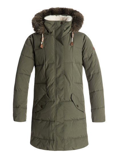 roxy, Куртка Ellie 5K, DUST IVY (gqm0) Ellie 5K - Waterproof Longline Hooded Jacket ERJJK03186