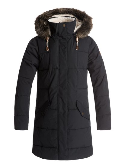 roxy, Куртка Ellie 5K, TRUE BLACK (kvj0) Ellie 5K - Waterproof Longline Hooded Jacket ERJJK03186