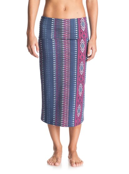 roxy, Узкая юбка миди Wind Chimes, SAYRA BLUE PRINT (bsq8) Wind Chimes - Bodycon Midi Skirt ERJKK03006