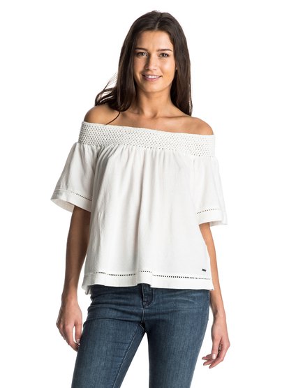 roxy, Топ с коротким рукавом Hey Tonight, MARSHMELLOW (wbt0) Hey Tonight - Short Sleeve Top ERJKT03210