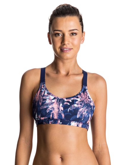 roxy, Спортивный лиф Lhassa, BLUE DEPTHS WASHED PALM (bta7) Lhassa - Sports Bra ERJKT03231
