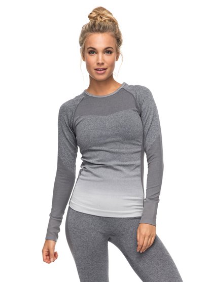 roxy, Лонгслив Passana, CHARCOAL HEATHER (kpvh) Passana - Technical Long Sleeve Top ERJKT03271