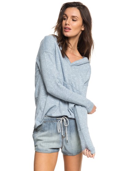 roxy, Худи Sunset Surfside, BLUE SHADOW (bkq0) Sunset Surfside - Hooded Poncho Sweatshirt ERJKT03367
