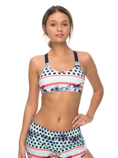 roxy, Спортивный топ Lhassa 3, BLUE LIGHT RAIN DAZE SMALL (bek7) Lhassa 3 - Sports Bra ERJKT03405