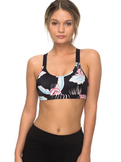roxy, Спортивный топ Lhassa 3, ANTHRACITE MIDDLE ISLAND SMALL (kvj7) Lhassa 3 - Sports Bra ERJKT03405