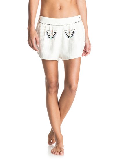 roxy, Шорты с вышивкой Flying Birds, MARSHMELLOW (wbt0) Flying Birds - Embroidered Shorts ERJNS03079