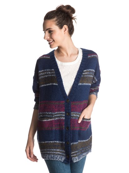 roxy, Кардиган женский Sunrise To Sunset, SHOREBREAK STRIPE MILITARY OLI (cqw3) Sunrise To Sunset - Cardigan ERJSW03138