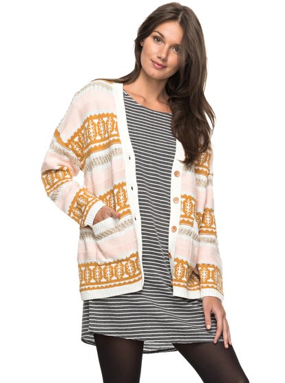 roxy, Кардиган Golden State Of Mine, SPUCE YELLOW LUCIE JACQUARD (ylk6) Golden State Of Mine - Cardigan ERJSW03213