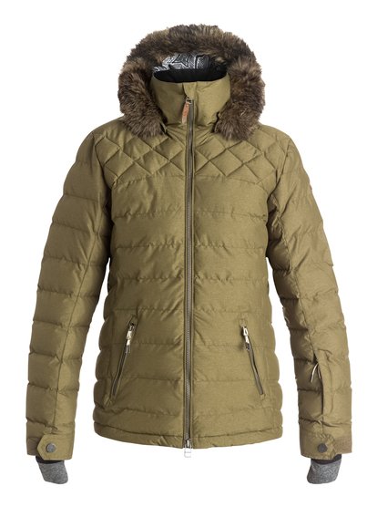 roxy, Стеганая катальная куртка Quinn, MILITARY OLIVE (cqw0) Quinn - Quilted Snow Jacket ERJTJ03046