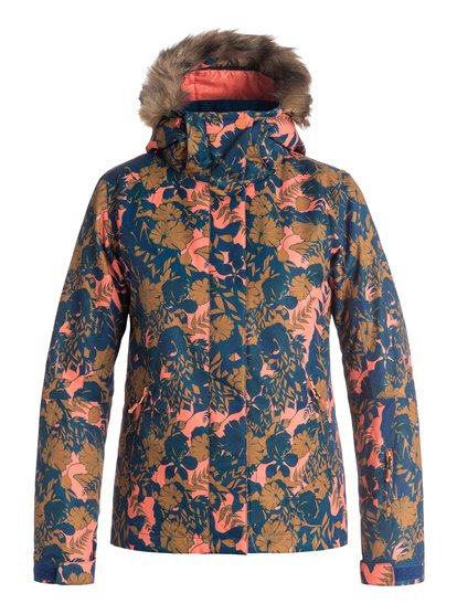 roxy, Сноубордическая куртка Jet Ski, AMAZONE FLOWERS_BLUEPRINT (bsk6) Jet Ski - Snow Jacket ERJTJ03053