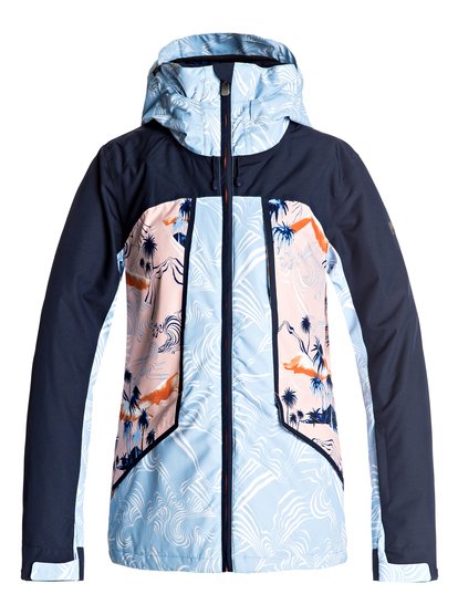roxy, Сноубордическая куртка Wildlife, MANDARIN ORANGE_POP SNOW CRYST (nlk6) Wildlife - Snow Jacket ERJTJ03107