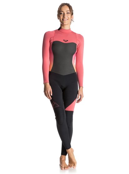 roxy, Длинный женский гидрокостюм (фулсьют) Syncro 3/2mm на спинной молнии, PARADISE PINK (mlr0) Syncro 3/2mm - Back Zip Full Wetsuit ERJW103012