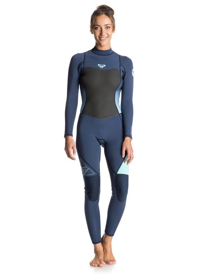 roxy, Длинный женский гидрокостюм (фулсьют) Syncro 3/2mm на спинной молнии, BLUE PRINT (bsq0) Syncro 3/2mm - Back Zip Full Wetsuit ERJW103014