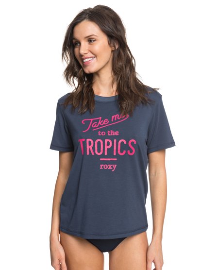 roxy, Гидрофутболка Surf UPF 50, DRESS BLUES (btk0) Surf - Short Sleeve UPF 50 Surf T-Shirt ERJWR03212