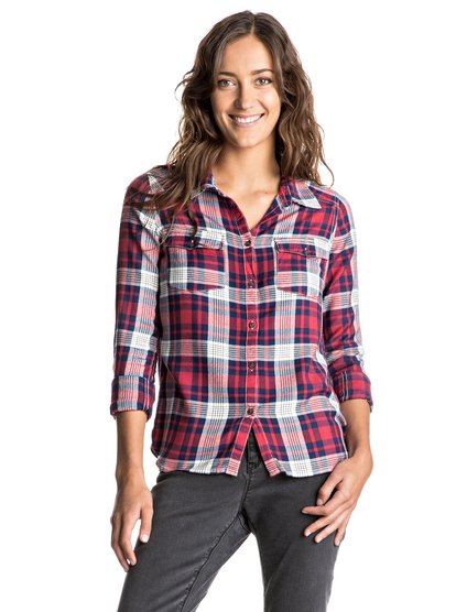 roxy, Рубашка Plaid On You с длинным рукавом, HIBISCUS PINETREE PLAID (rmz1) Plaid On You - Long Sleeve Shirt ERJWT03108