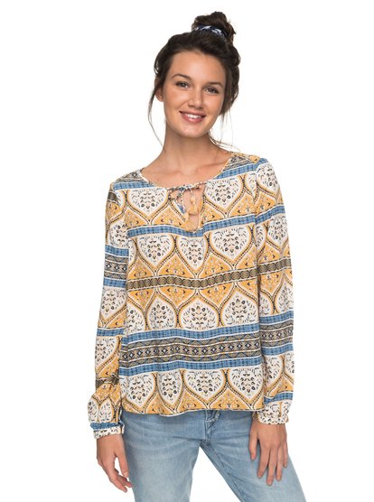 roxy, Блузка с длинным рукавом Everybody Up, MARSHMALLOW NEW MAIDEN (wbt2) Everybody Up - Long Sleeve Blouse ERJWT03195