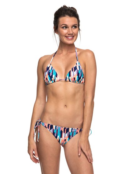 roxy, Бикини Tiki Tri с принтом Sporty ROXY, LOLA WHITE (wbb6) Sporty ROXY - Tiki Triangle Bikini Set ERJX203170