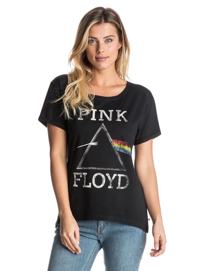 roxy, ROXY Band Collab Pink Floyd - T-Shirt, TRUE BLACK (kvj0) ROXY Band Collab Pink Floyd - T-Shirt ERJZT03740
