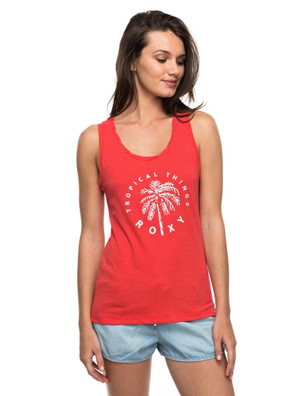 roxy, Футболка без рукавов Billy Twist Tropical Things, HIBISCUS (rmz0) Billy Twist Tropical Things - Sleeveless T-Shirt ERJZT03803