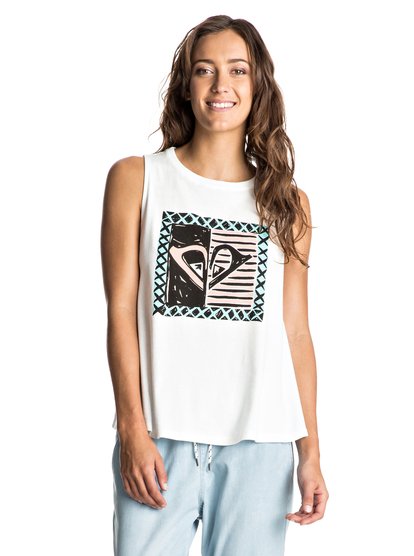 roxy, Футболка без рукавов Aztec Rider New Generation, MARSHMELLOW (wbt0) Aztec Rider New Generation - Sleeveless T-Shirt ERJZT03807