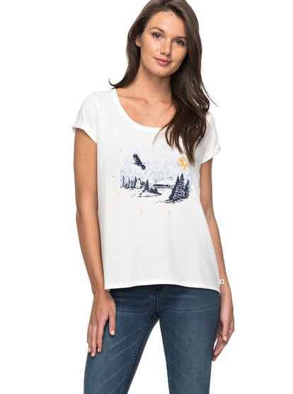 roxy, Футболка Mimi Jungle Eagle Mountain, MARSHMELLOW (wbt0) Mimi Jungle Eagle Mountain - T-Shirt ERJZT04027
