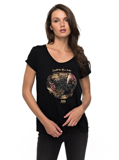 roxy, Футболка Mimi Jungle Jungly Flower, ANTHRACITE (kvj0) Mimi Jungle Jungly Flower - T-Shirt ERJZT04062