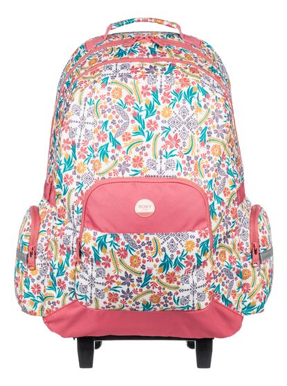 roxy, Рюкзак на колесах Free Spirit, MARSHMALLOW FLOWER POWER TW (xyyb) Free Spirit - Wheelie Backpack ERLBP03024