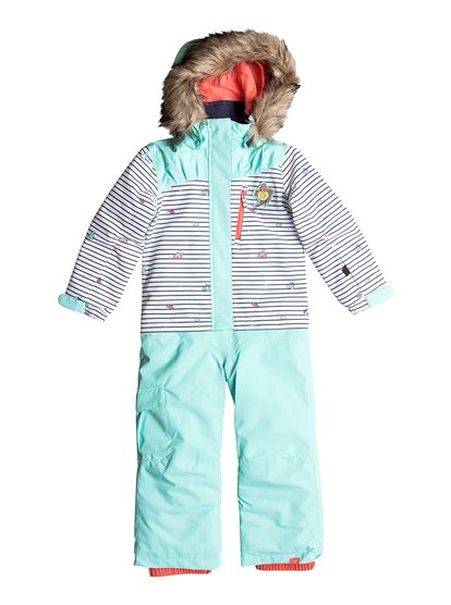roxy, Сноубордический комбинезон Paradise Little Miss, BRIGHT WHITE_LITTLE MISS STRIP (wbb8) Paradise Little Miss - Snow Suit ERLTS03003