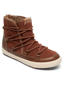 roxy, Darwin - Bottines de neige en cuir, TAN (tan) Darwin - Leather Snow Boots ARJB300017