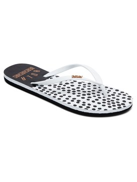 roxy, Viva Stamp Flip Flops, BLACK/WHITE (bkw) Viva Stamp - Flip-Flops ARJL100543