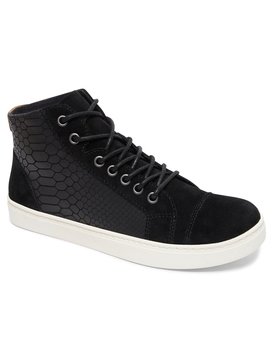 roxy, Melbourne - Baskets en cuir mi-Hautes, BLACK (bl0) Melbourne - Lace-Up Leather Shoes ARJS100018