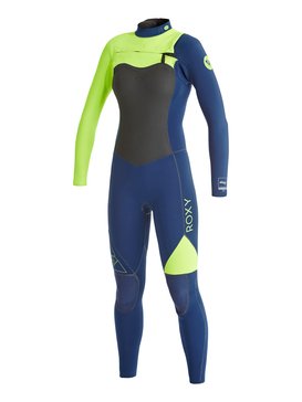 roxy, AG47 Performance 3/2mm - Combinaison zip poitrine, NAVY/ F. LEMON (xkkg) AG47 Performance 3/2mm - Chest Zip Wetsuit ARJW103019