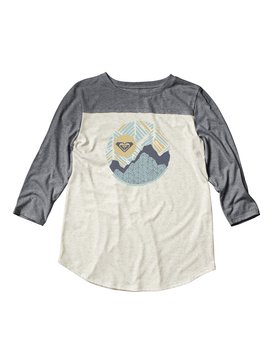roxy, Girls 2-6 Snow Hat Long Sleeve Tee, SEA SPRAY (wbs0) SNOW CAP GIRLS FOOTBALL TEE ARLZT03116