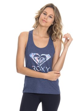 roxy, Regata Feminina Nadador com Estampa Frontal Roxy, AZUL STONE* (301) RX REGATA BACK NATION BR73731590