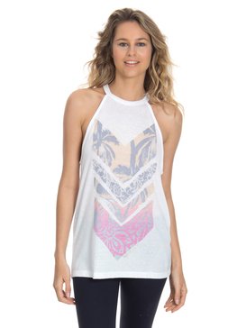 roxy, Regata Feminina com Cavas e Estampa frontal Roxy, BRANCO * (brc) RX REGATA TREE WAYS BR73731610