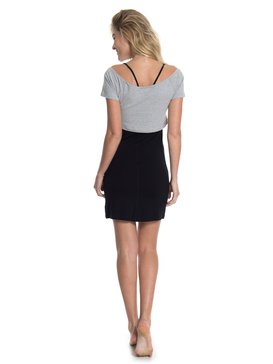 roxy, Vestido Feminino Alças Cruzadas com Camiseta Roxy, PRETO* (prt) RX VESTIDO SURF SQUAD BR73811525