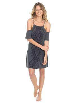 roxy, Vestido Feminino Ombros Vazados e Estampa Frontal Roxy, PRETO* (prt) RX VESTIDO IKAT DIAMOND BR73811529