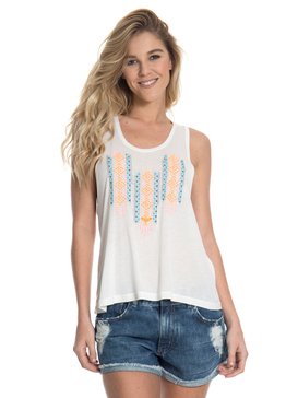 roxy, Regata Feminina Bordada Roxy, SNOW WHITE C/ BLACK* (snw) RX CAMISETA ESPECIAL BALI DAYS BR73891364