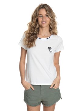 roxy, Camiseta Feminina Manga Curta Estampa Frente e Costas Roxy, SNOW WHITE* (snw) RX CAMISETA VINTAGE SURF SQUAD BR73911233